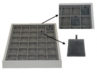 30 Paar Ohrringe auf Karten, Höhe Front/Lade 30/23 mm